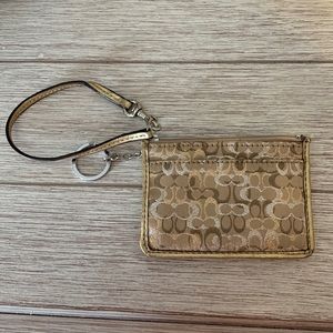 Small coach wristlet